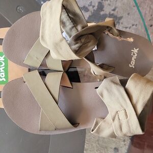 Sanuk Women's Highland Slung Wrap Sandals in Tan